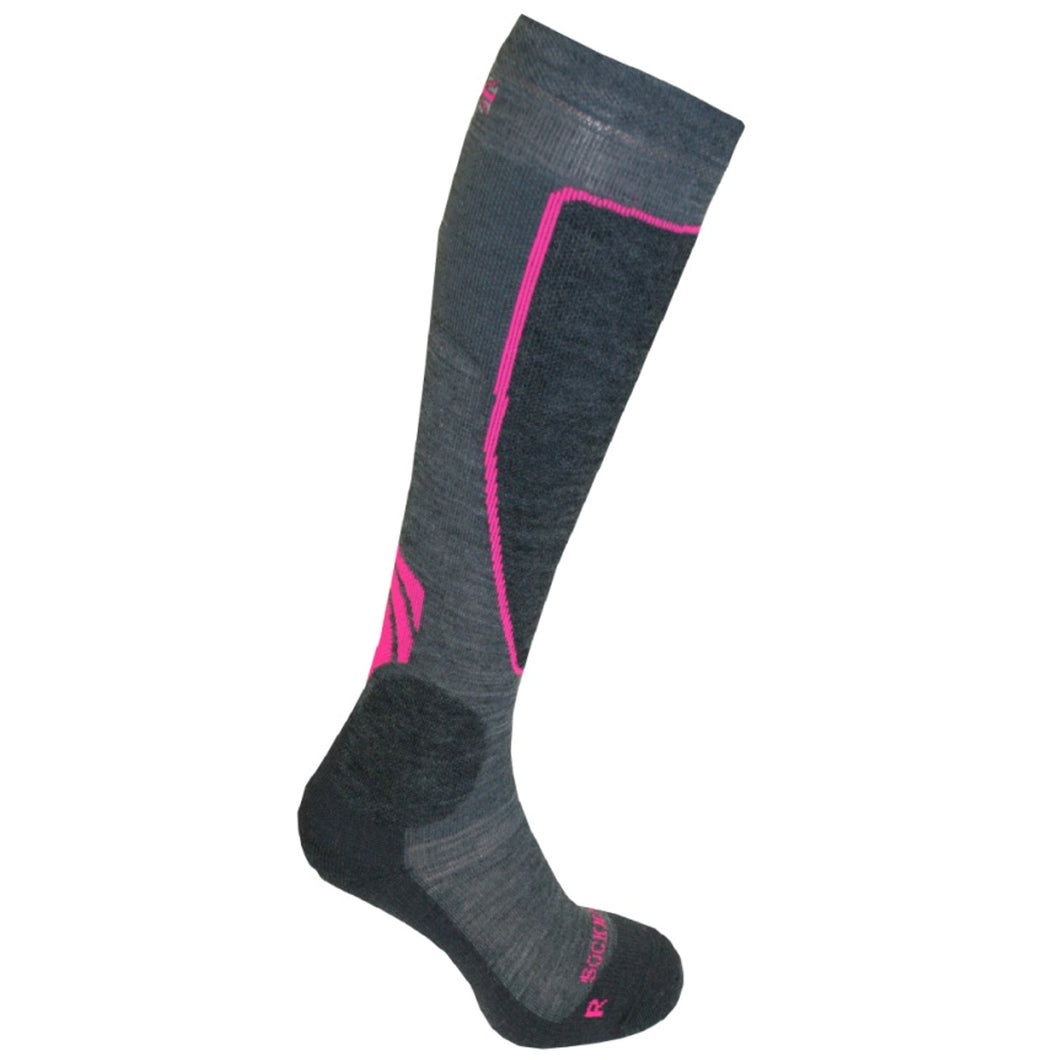 Ultimate Neon Pink Ski Socks with Merino